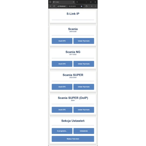 S-Link IP | Scania Error Eraser with DTC Reading and DoIP Support