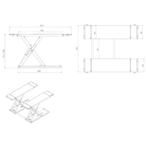 Mobile Mid-Rise Scissor Lift 3500 KG BD-S3 | BALTICDIAG