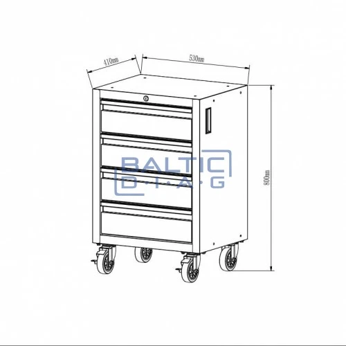 Professional Workbench Set With a Pull-out Cabinet  - 13 Piece | BALTICDIAG | Garage Workbenches