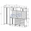 Professional Workbench Set With a Pull-out Cabinet  - 13 Piece | BALTICDIAG | Garage Workbenches