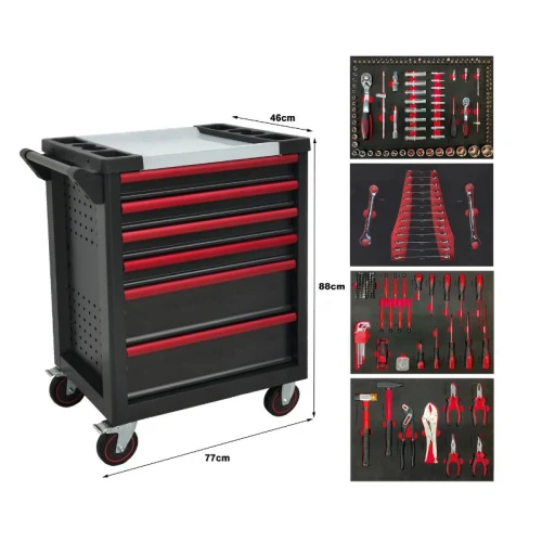 Tool Trolley With 6 Drawers And 290 Tools BD-22 | BALTICDIAG