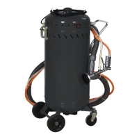 Granalladora móvil de 106 litros con función de vacío