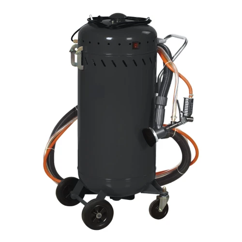 Mobile 106-Liter Abrasive Blaster With Vacuum Function