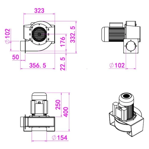 Exhaust Extraction Fan | 0.75 kW