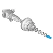 6-Point Wrench For Grooved Nut Of Rear Axle, DR. 3/4", 105-125 MM | Cojali 50105031