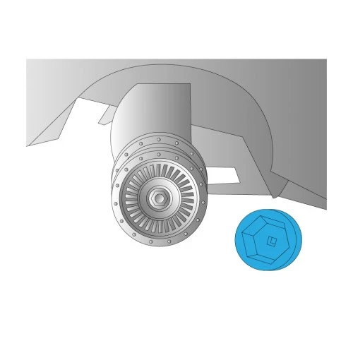 Wrench For Hexagonal Axle Nut, DR. 1", 120 MM | Cojali 50105144