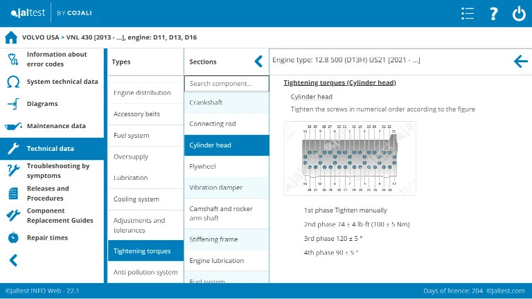 Jaltest interface