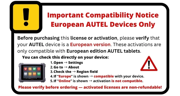 Autel notice Europe