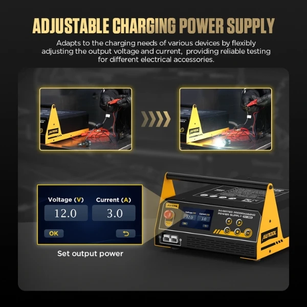 Adjustable charging power supply