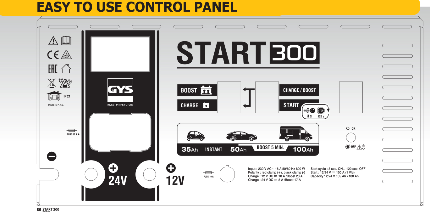 Battery Charger 12V/24V (NC-JS300) - from Hurricane Equipment