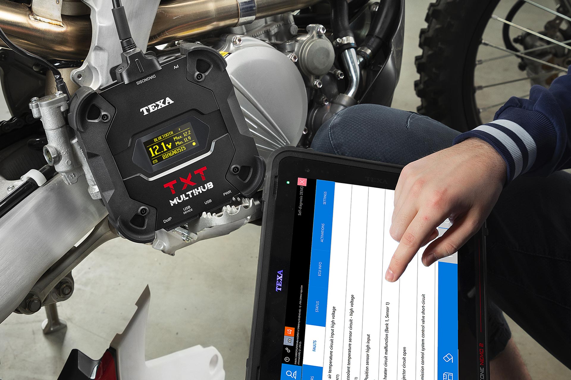 Diagnostic tool for motorcycle